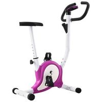 bicicleta estatica con resistencia de cinta morada vidaxl
