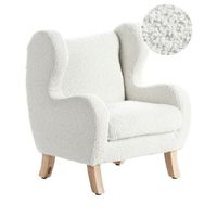 sillon de boucle tapizado con reposabrazos suave mobiliario habitacion infantil blanco crema farum