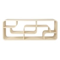 libreria de madera l 160cm con 7 nichos