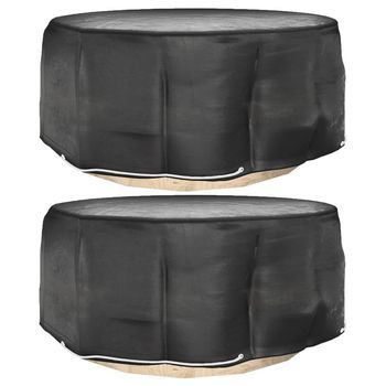 Fundas Para Muebles De Jardín 2 Uds | Cubiertas Muebles Jardín 10 Ojales Redonda Ø260x90cm Cfw81076