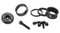 kit de color anodizado de diente de lobo  espaciadores de auriculares  tapa del vastago  pernos de la jaula de la botella de agua  negro