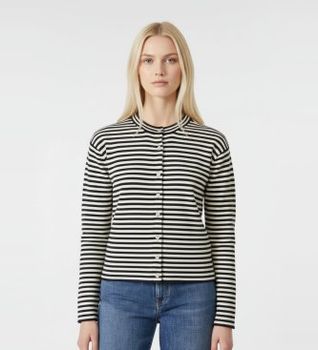 Weekend Max Mara para mujer. 2525346031600 Cárdigan Eritea marino (M), Blanco, Casual, Algodón, Manga larga