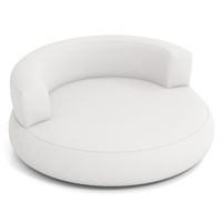 costway sofa hinchable tumbona de aire inflable con funda desmontable zona de tumbado espaciosa y reposabrazos amplios sillon hinchable blanco