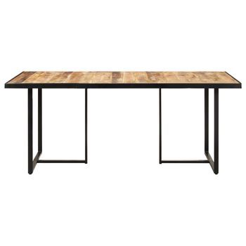 Mesa De Comedor Madera De Mango Rugosa 160 Cm