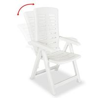pack 4 uds sillas de jardin  silla de exterior  sillon reclinables plastico blanco