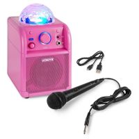 altavoces vonyx karaoke inalambricos y cableados 60w con luces led rgb y microfono