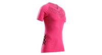 strong x bionic twyce  strong  run maillot de manga corta rosa neon negro para mujer