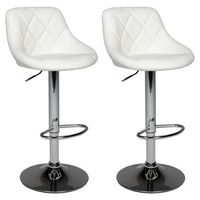 pack de 2 taburetes de bar blancos jasper