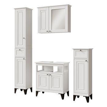 Conjunto De Muebles De Baño Vanity 4 Partes Vicco
