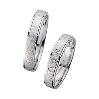 Alianzas con diamantes ancho 4 mm
