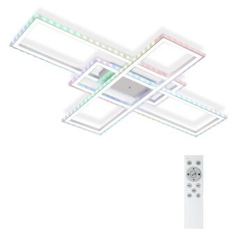 Lámpara De Techo Led Regulable Con Control Remoto, Gran Luz Rgb Que Cambia De Color, 50 W Para Dormitorio Zmh