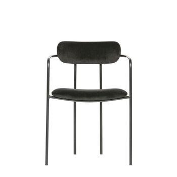 Silla de terciopelo negro