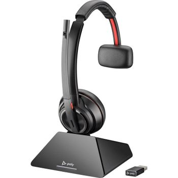 Auriculares Poly inalámbricos DECT Bluetooth con Cancelación de Ruido y Micrófono, Negro
