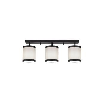 Lámpara De Techo Way-11636 Blanco Negro Metal Tela 66x20x21 Cm