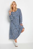 yours vestido leopardo azul mujer curvy y tallas grandes yours