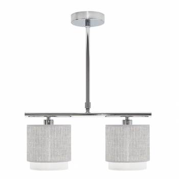 Lampara Kenya 2xe14 Gris/blanca de FABRILAMP.