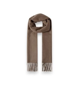 Hackett London para hombre. HM0400108 Bufanda Solid Patch Cash marrón (OSFA), Casual, Clásico, Cachemir