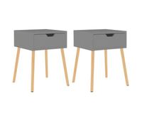 vidaxl mesitas de noche 2 uds madera de ingenieria gris 40x40x56 cm