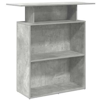Mostrador De Recepción Gris Hormigón 100x40x104 Cm