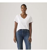 levis para mujer 005j6-0011 camiseta favorite de pico blanco xl casual algodon manga corta