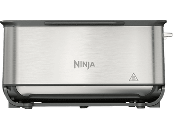 Tostadora - Ninja ST202EU, 2.400 W, 1 Ranura, 2 Rebanadas, 7 Niveles de Tostado, 3 en 1: Parrilla y Sandwichera, Acero Inoxidable