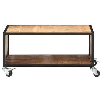 Mesa De Café | Mesa De Centro De Madera Maciza De Acacia 70x70x32 Cm