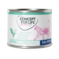 concept for life veterinary diet 24 x 200 g 185 g para gatos - pack ahorro - hypoallergenic con salmon 24 x 185 g