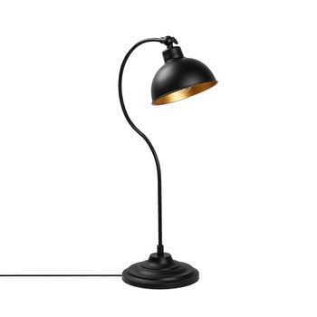 Lámpara De Mesa Konika-12262 Oro Negro Metal 19x29x58 Cm