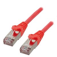 cable de red mcl cat6 3 m futp rojo