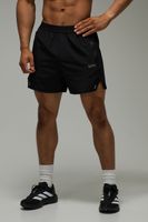 pantalon corto man active regular de tela elastico perforado negro