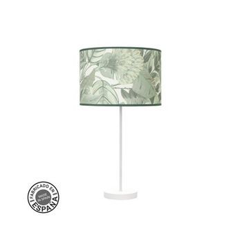 Sobremesa Alto 1xe27 Blanco Hoja Verde 63x30x30cm Moda