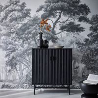 aparador con efecto madera de 2 puertas 83 5cm negro