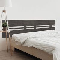 dhome cabecero ceniza 200cm dual horizontal estilo ancho madera reciclada dm herrajes incluidos 200cm dual horizontal ancho ceniza