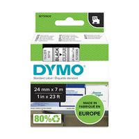 dymo s0720920  53710 cinta negro sobre transparente 24 mm original
