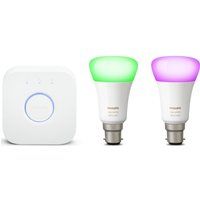 philips hue white and colour ambiance mini smart bulb starter kit - b22 white