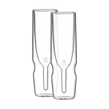 Set de 2 copas en vidrio transparente de 190 ml