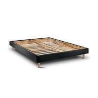 estructura de cama ascot  black redonda 183 x 133 cm