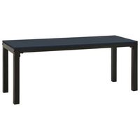 banco de jardin  banco de exterior  silla de jardin acero y wpc negro 110 cm