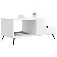 mesa de cafe - mesa de centro - mesa baja brillante 90 x 50 x 40 cm madera de ingenieria