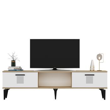 Mueble Tv Asimo Roble Zafiro Blanco