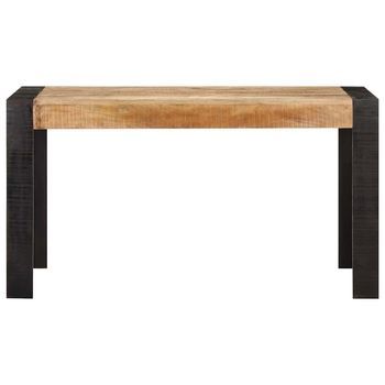 Mesa De Comedor - Mesa De Cocina Madera Maciza De Mango En Bruto 140x70x76 Cm