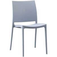silla de jardin meton plastico gris claro 49x42x81 cm clp