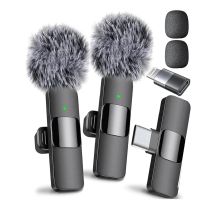 microfono lavalier k9wireless para grabacion de audio microfono de carga type-c microfono portatil con cancelacion de ru
