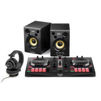 Hercules Djessentials Kit Pack Mesa + Auriculares + Altavoces
