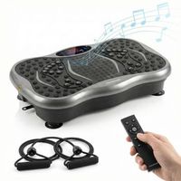 plataforma vibratoria con altavoz bandas de resistencia y mando a distancia innovagoods pvc 54 x 12 x 32 cm negro