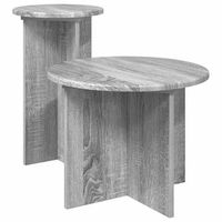 conjunto de mesas auxiliares 2 pcs gris sonoma vidaxl