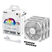 asus tuf gaming tr120 argb fan triple pack ventilador suplementario 120mm blanco