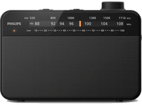 radio portatil - philips tar250910 03 w amfm corriente alterna o pilas gran dial de volumen negro
