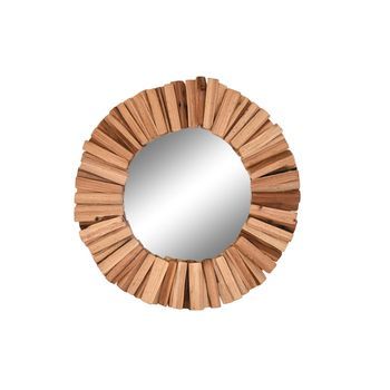 Espejo Abeto Cristal 60x4x60 Troncos Envejecido
