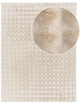Alfombra de piel Arnia crema 120x160 cm